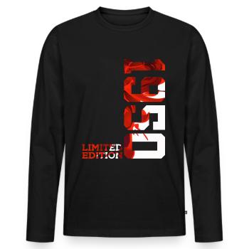 76E ANNIVERSAIRE 76 ANS ÉDITION LIMITÉE 1950 - T-shirt manches longues Premium bio Homme - noir - Devant - Nico (187cm)