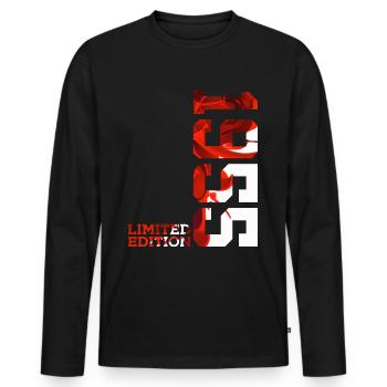 71ST BIRTHDAY 71 YEARS LIMITED EDITION 1955 - Men's Premium Organic Long Sleeve Shirt - black - Front - Nico (187cm)