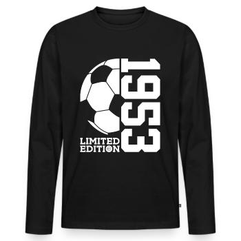LIMITED EDITION 1953 FOOTBALL 73RD BIRTHDAY - Men's Premium Organic Long Sleeve Shirt - black - Front - Nico (187cm)