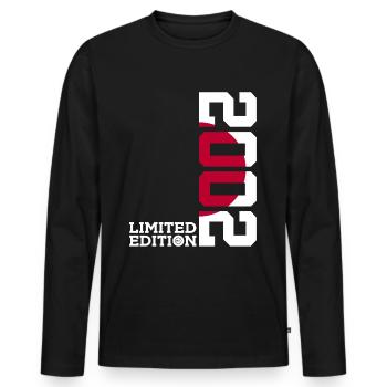 ÉDITION LIMITÉE 2002 24E ANNIVERSAIRE DU JAPAN - T-shirt manches longues Premium bio Homme - noir - Devant - Nico (187cm)
