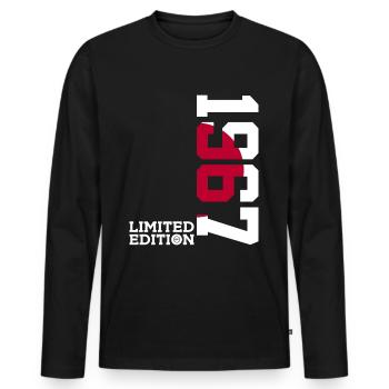 ÉDITION LIMITÉE 1967 JAPAN 59E ANNIVERSAIRE - T-shirt manches longues Premium bio Homme - noir - Devant - Nico (187cm)