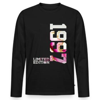 29TH BIRTHDAY 29 YEARS LIMITED EDITION 1997 - Men's Premium Organic Long Sleeve Shirt - black - Front - Nico (187cm)