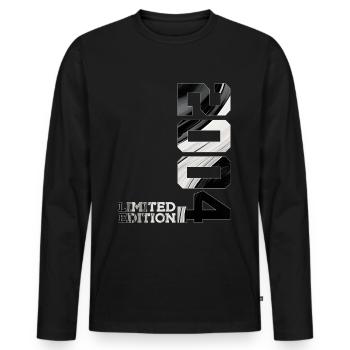LIMITED EDITION 2004 22ND BIRTHDAY - Men's Premium Organic Long Sleeve Shirt - black - Front - Nico (187cm)