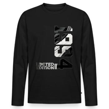 LIMITED EDITION 1994 32ND BIRTHDAY - Men's Premium Organic Long Sleeve Shirt - black - Front - Nico (187cm)