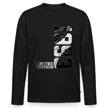 LIMITED EDITION 1993 33RD BIRTHDAY - Men's Premium Organic Long Sleeve Shirt - black - Front - Nico (187cm)
