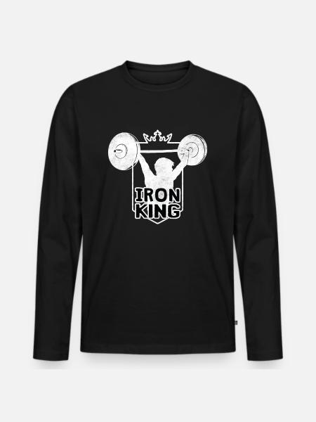 Gewichtheben Gewichtheber Power Lifting - Männer Premium Bio Langarmshirt - Schwarz