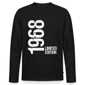 1968 Édition limitée - T-shirt manches longues Premium bio Homme - noir - Devant - Nico (187cm)