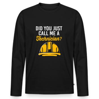 Nucléaire Médecine nucléaire Radiologie atomique - T-shirt manches longues Premium bio Homme - noir - Devant - Nico (187cm)