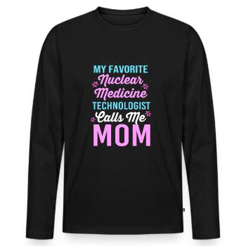 Nucléaire Médecine nucléaire Radiologie atomique - T-shirt manches longues Premium bio Homme - noir - Devant - Nico (187cm)