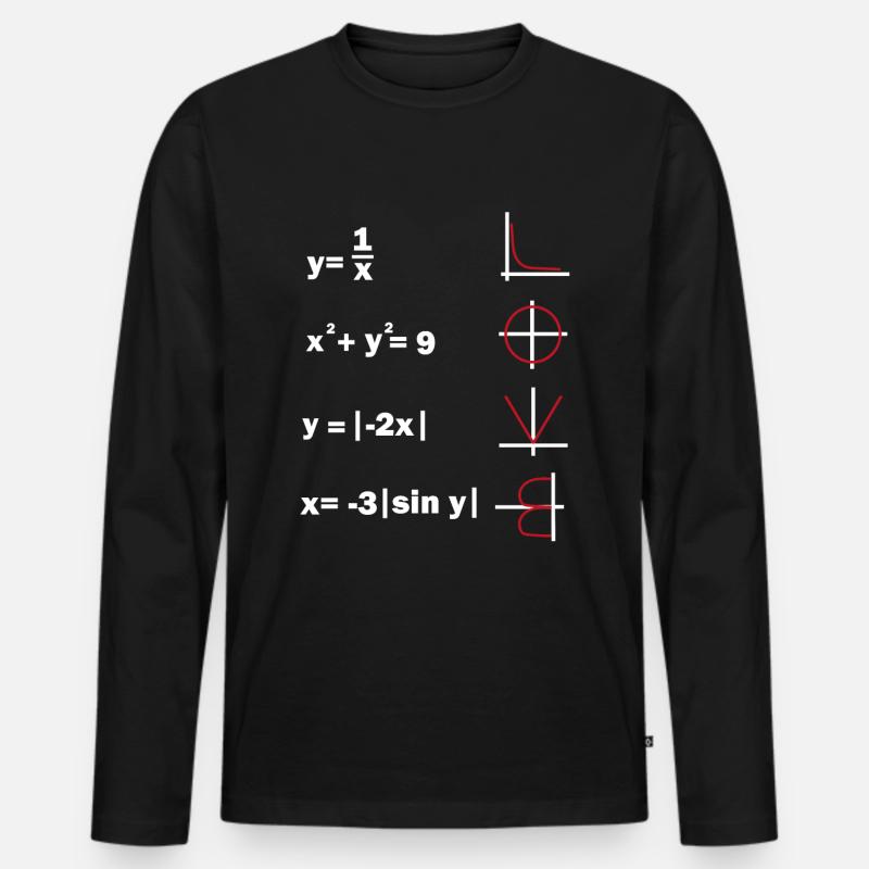 math humour amour prof de maths prof de maths - T-shirt manches longues Premium bio Homme - noir