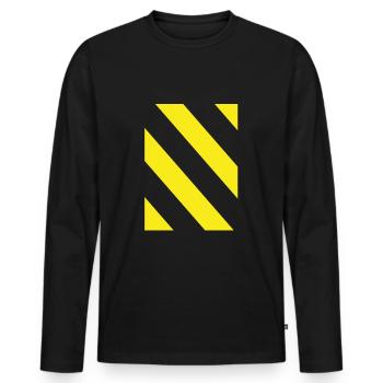 Symbole - T-shirt manches longues Premium bio Homme - noir - Devant - Nico (187cm)