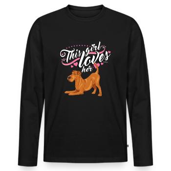 Irski Girl II - Men's Premium Organic Long Sleeve Shirt - black - Front - Nico (187cm)