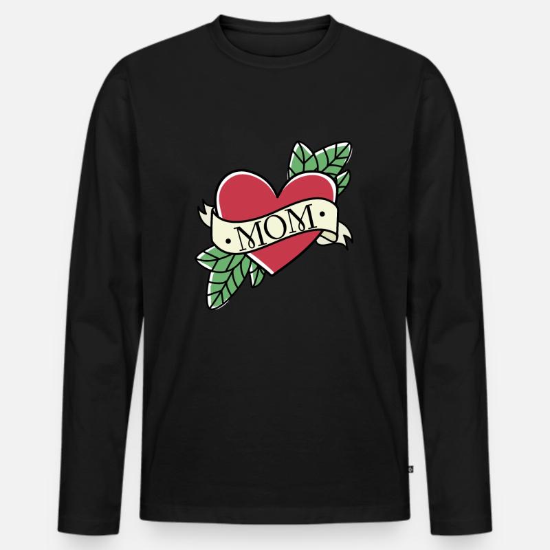 Beste Mama - Männer Premium Bio Langarmshirt - Schwarz