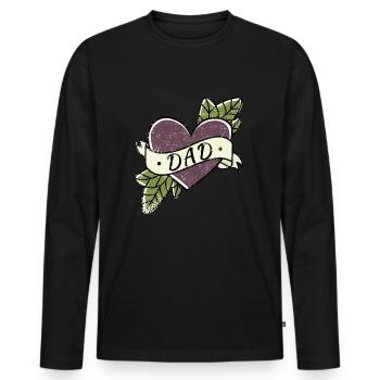 Best Dad - Men's Premium Organic Long Sleeve Shirt - black - Front - Nico (187cm)