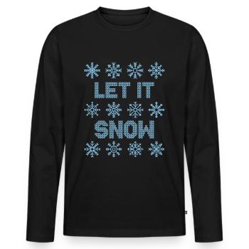 Let It Snow - Männer Premium Bio Langarmshirt - Schwarz - Vorne - Nico (187cm)