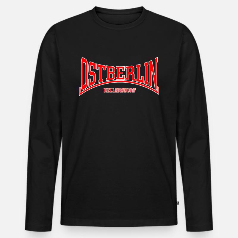 Ostberlin Hellersdorf - Männer Premium Bio Langarmshirt - Schwarz