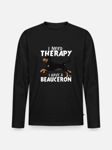 beaucerontherapy5 - Men's Premium Organic Long Sleeve Shirt - black