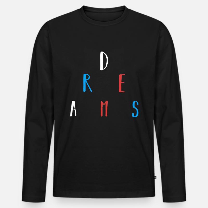 Träume - Männer Premium Bio Langarmshirt - Schwarz
