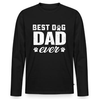 The Best Dog Dad ever best Dog Father Dogs - Men's Premium Organic Long Sleeve Shirt - black - Front - Nico (187cm)