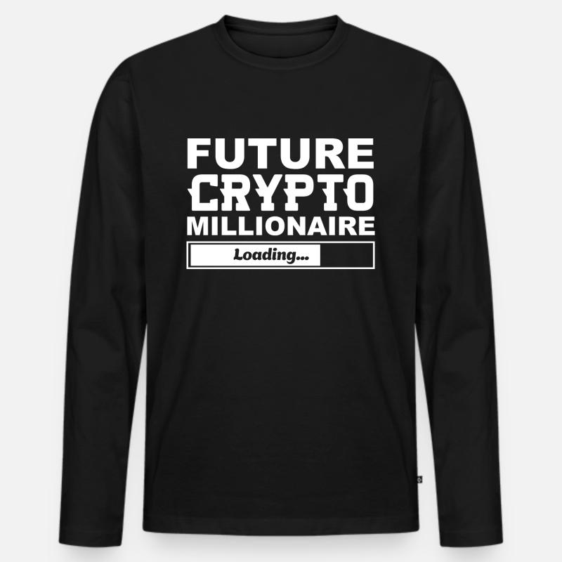 Future Crypto Millionaire is Loading - Men's Premium Organic Long Sleeve Shirt - black
