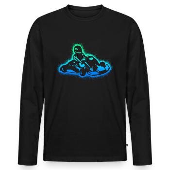 Kart Racing Go-Kart Enfants Garçons Go-Kart - T-shirt manches longues Premium bio Homme - noir - Devant - Nico (187cm)