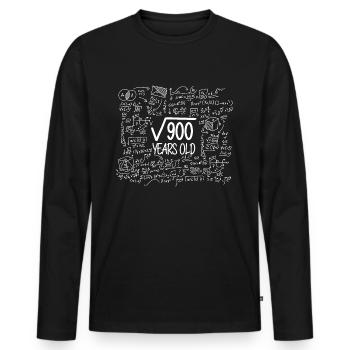 30ème cadeau d'anniversaire racine de 900 nerd - T-shirt manches longues Premium bio Homme - noir - Devant - Nico (187cm)