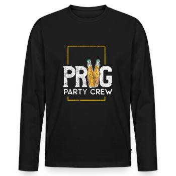 Prague Party Crew Vacances - T-shirt manches longues Premium bio Homme - noir - Devant - Nico (187cm)