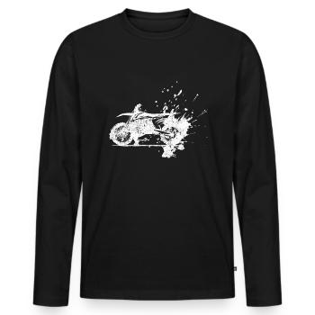 motocross extremsport - Männer Premium Bio Langarmshirt - Schwarz - Vorne - Nico (187cm)