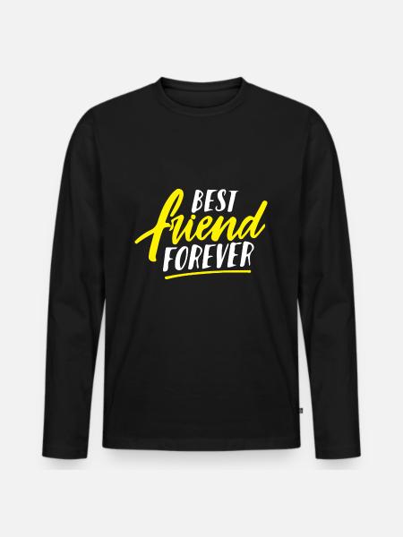 Best friend forever - Men's Premium Organic Long Sleeve Shirt - black