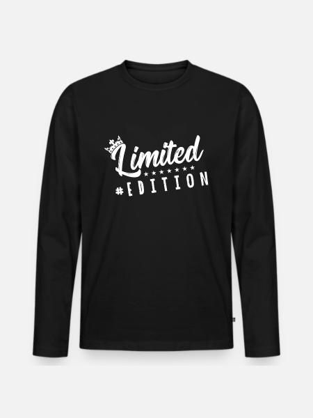 limited edition crown - Men's Premium Organic Long Sleeve Shirt - black