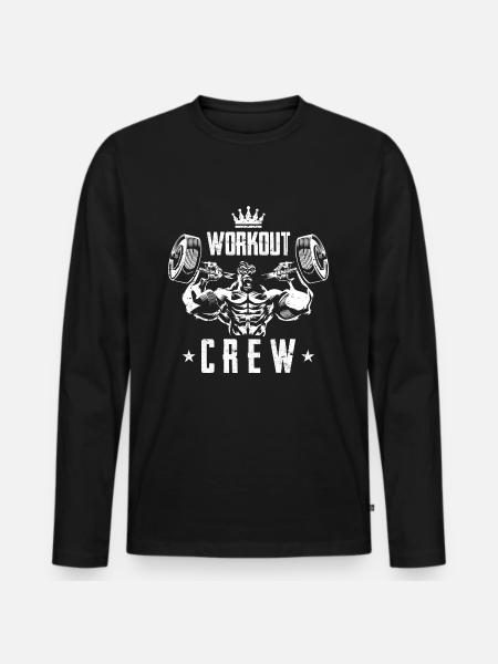 gorilla workout team - Männer Premium Bio Langarmshirt - Schwarz