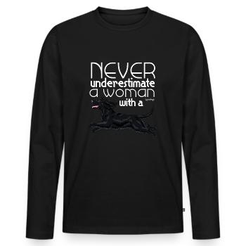 cockerunderestimate3 - T-shirt manches longues Premium bio Homme - noir - Devant - Nico (187cm)