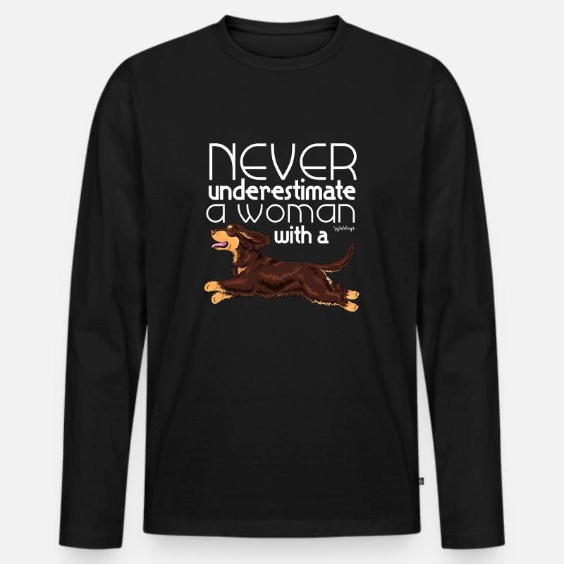 cockerunderestimate5 - Männer Premium Bio Langarmshirt - Schwarz