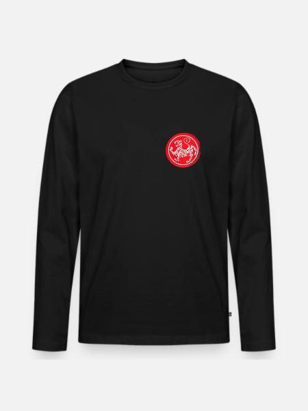 Karate Shotokan Tiger logo - Men's Premium Organic Long Sleeve Shirt - black