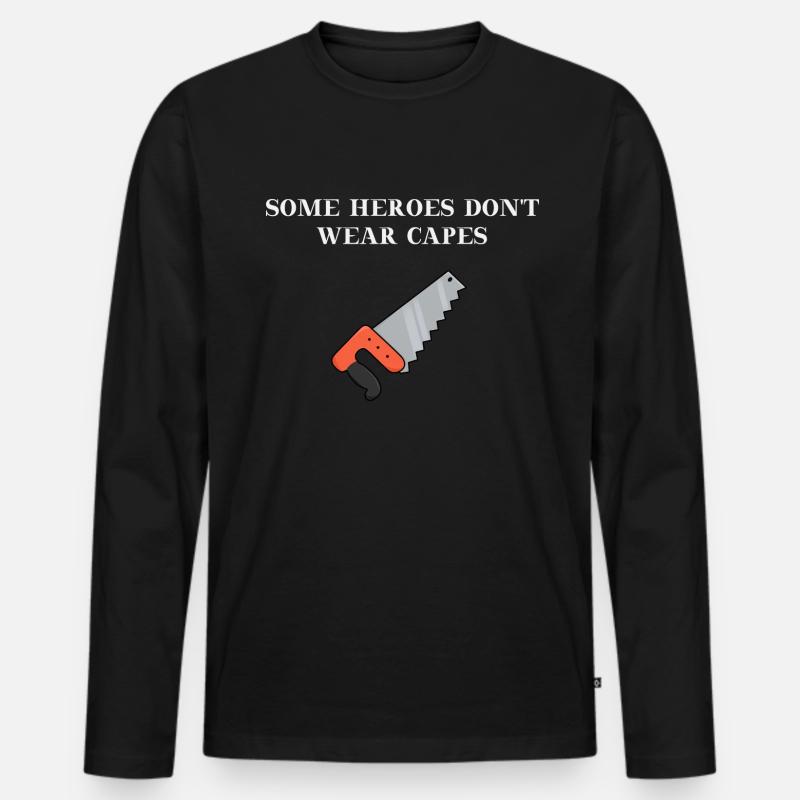 Handwerker Held Helden Geschenkidee - Männer Premium Bio Langarmshirt - Schwarz