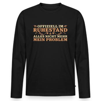 Kollege Abschied Ruhestand Rentner - Männer Premium Bio Langarmshirt - Schwarz - Vorne - Nico (187cm)
