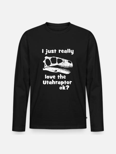 Utahraptor - Men's Premium Organic Long Sleeve Shirt - black