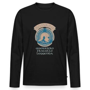 SPQR Légionnaire romain - T-shirt manches longues Premium bio Homme - noir - Devant - Nico (187cm)