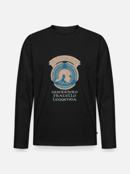 SPQR Roman Legionnaire - Men's Premium Organic Long Sleeve Shirt - black