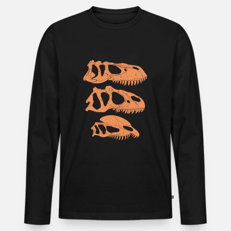 Torvosaurus Allosaurus Dilophosaurus - Männer Premium Bio Langarmshirt - Schwarz