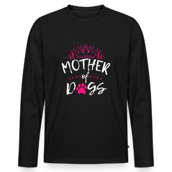 Mother of Dogs - Men's Premium Organic Long Sleeve Shirt - black - Front - Nico (187cm)