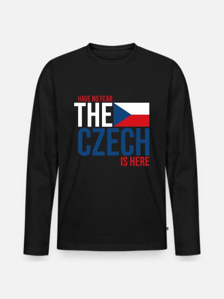 Tschechien Tscheche - Männer Premium Bio Langarmshirt - Schwarz