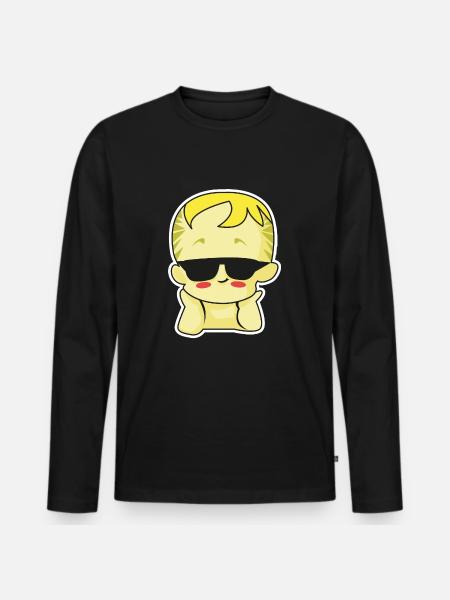 baby sunglasses blond - Männer Premium Bio Langarmshirt - Schwarz