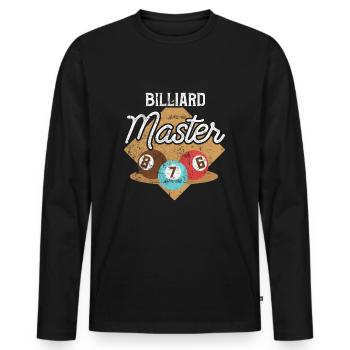 Billiard saying billiard - Men's Premium Organic Long Sleeve Shirt - black - Front - Nico (187cm)