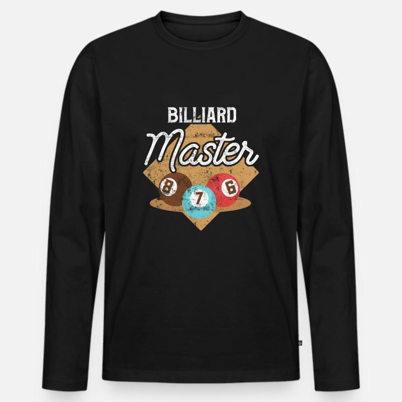 Billard dit billard - T-shirt manches longues Premium bio Homme - noir