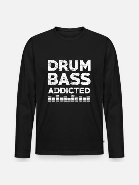 Drum n Bass party music - Men's Premium Organic Long Sleeve Shirt - black
