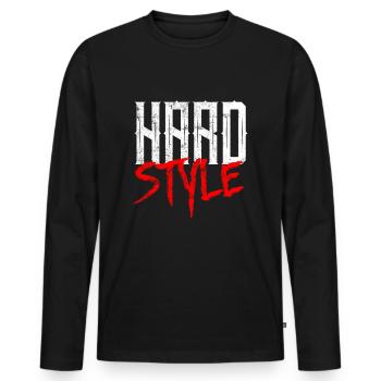 Hardstyle Musik Hard style Music - Männer Premium Bio Langarmshirt - Schwarz - Vorne - Nico (187cm)