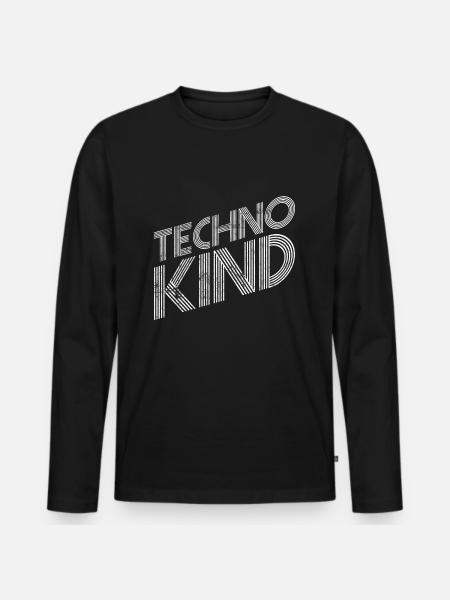Techno music - Men's Premium Organic Long Sleeve Shirt - black