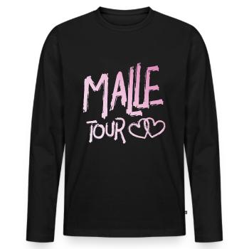 heart tour - Men's Premium Organic Long Sleeve Shirt - black - Front - Nico (187cm)
