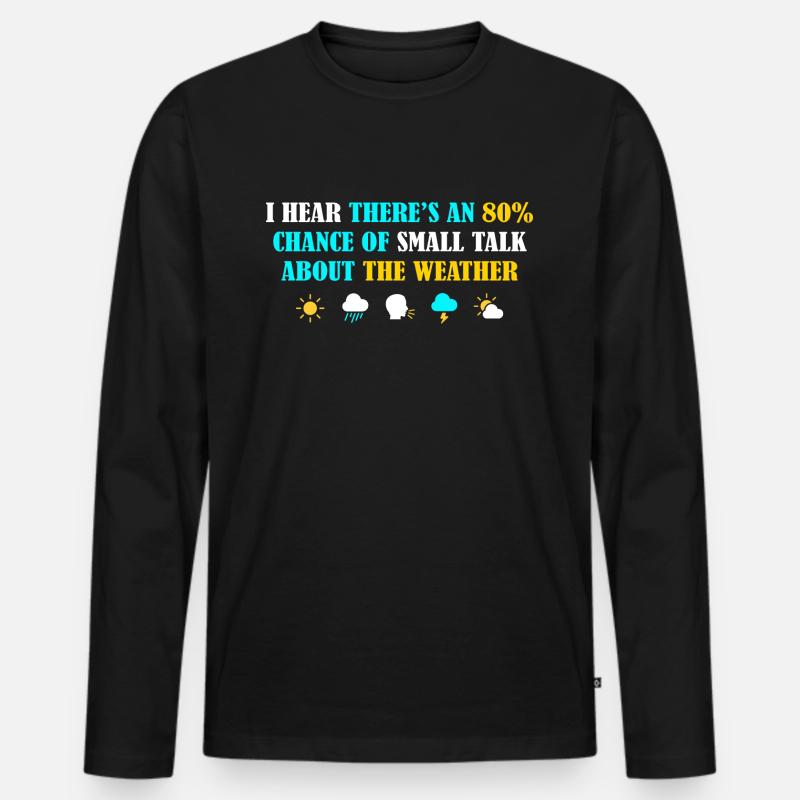 Introvertierte introvertierte Grafik - Männer Premium Bio Langarmshirt - Schwarz